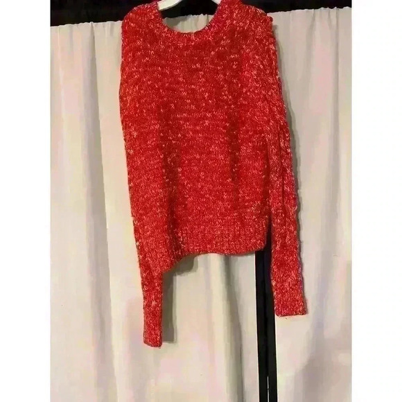 Good Threads Womens Large Red Cable Knit Sweater - Picture 7 of 7